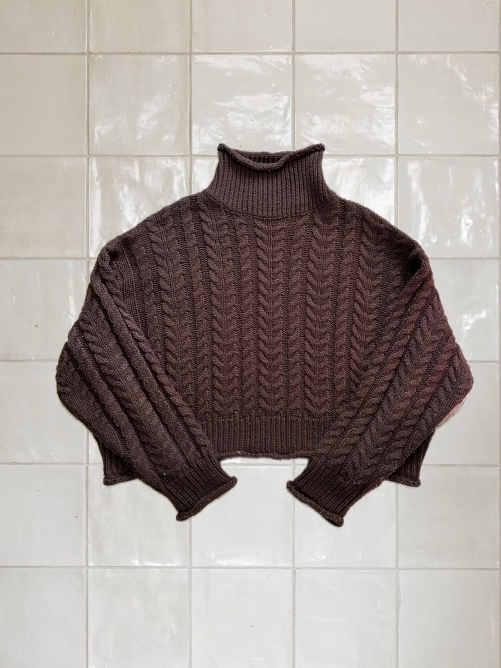 Cable Knit Turtleneck Sweater